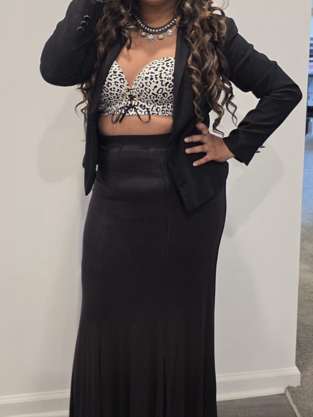 Elegant Black High-Waist Maxi Skirt for Women